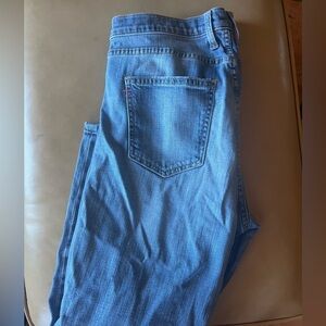 Hatch distressed, cropped maternity jeans. Current Elliot collab.